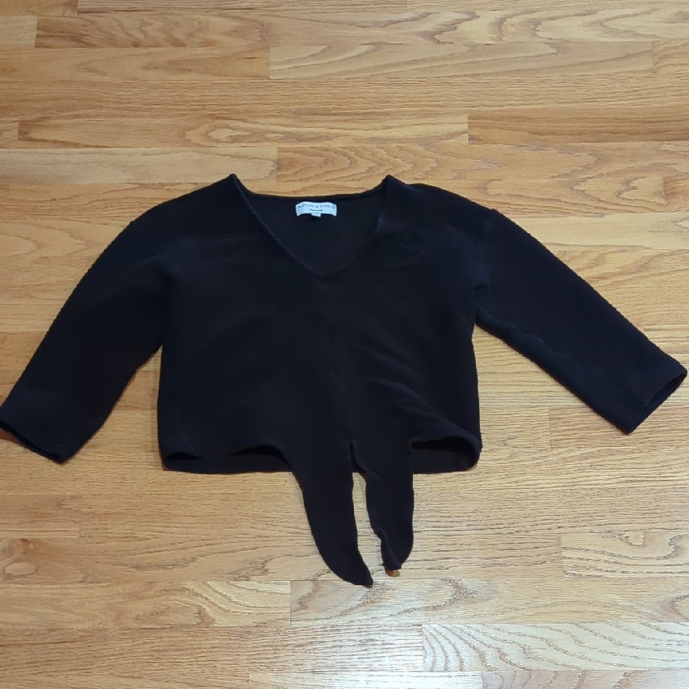 Madewell black cropped top